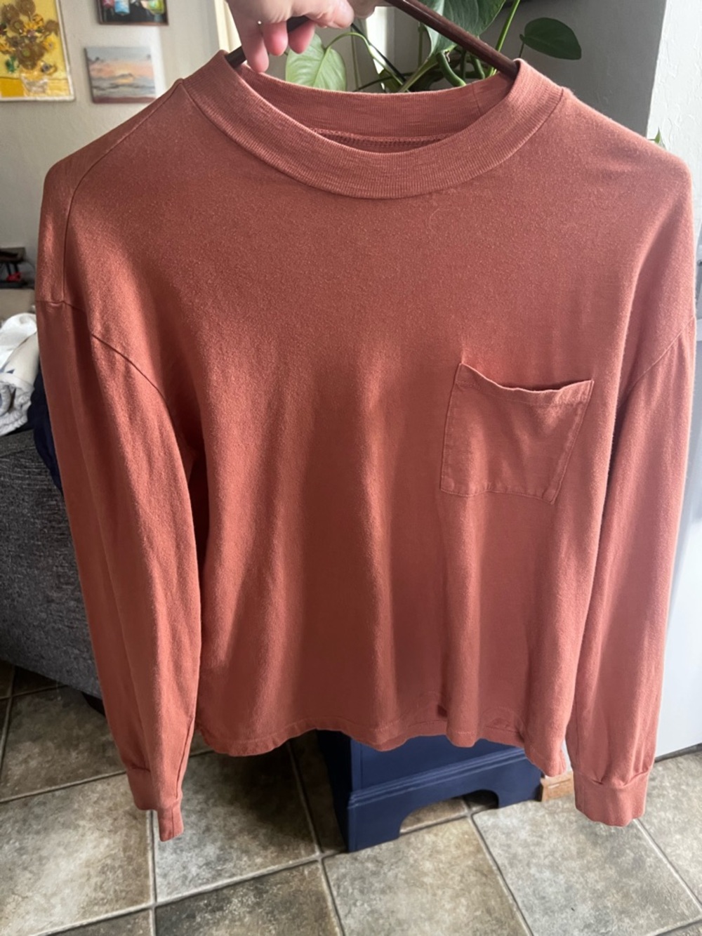 Madewell Dusty Terracotta Long Sleeve Tee